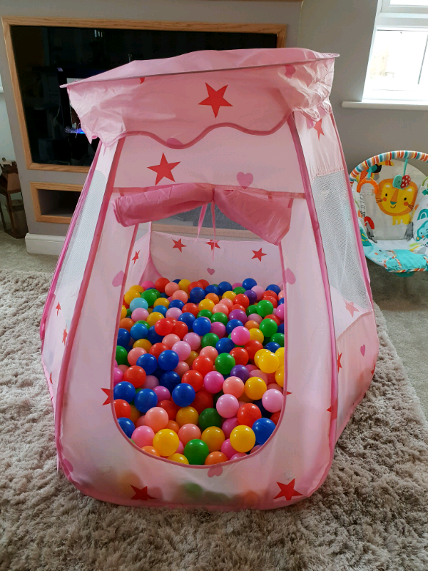 pink ball pit tent